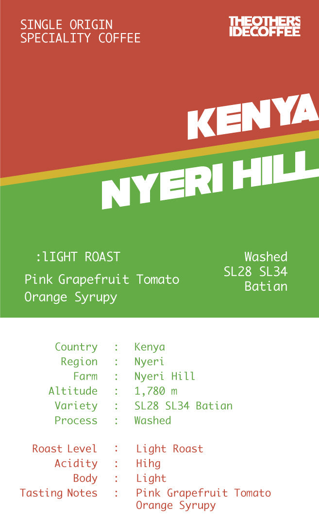 KENYA NYERI HILL WASHED -LIGHT ROAST-